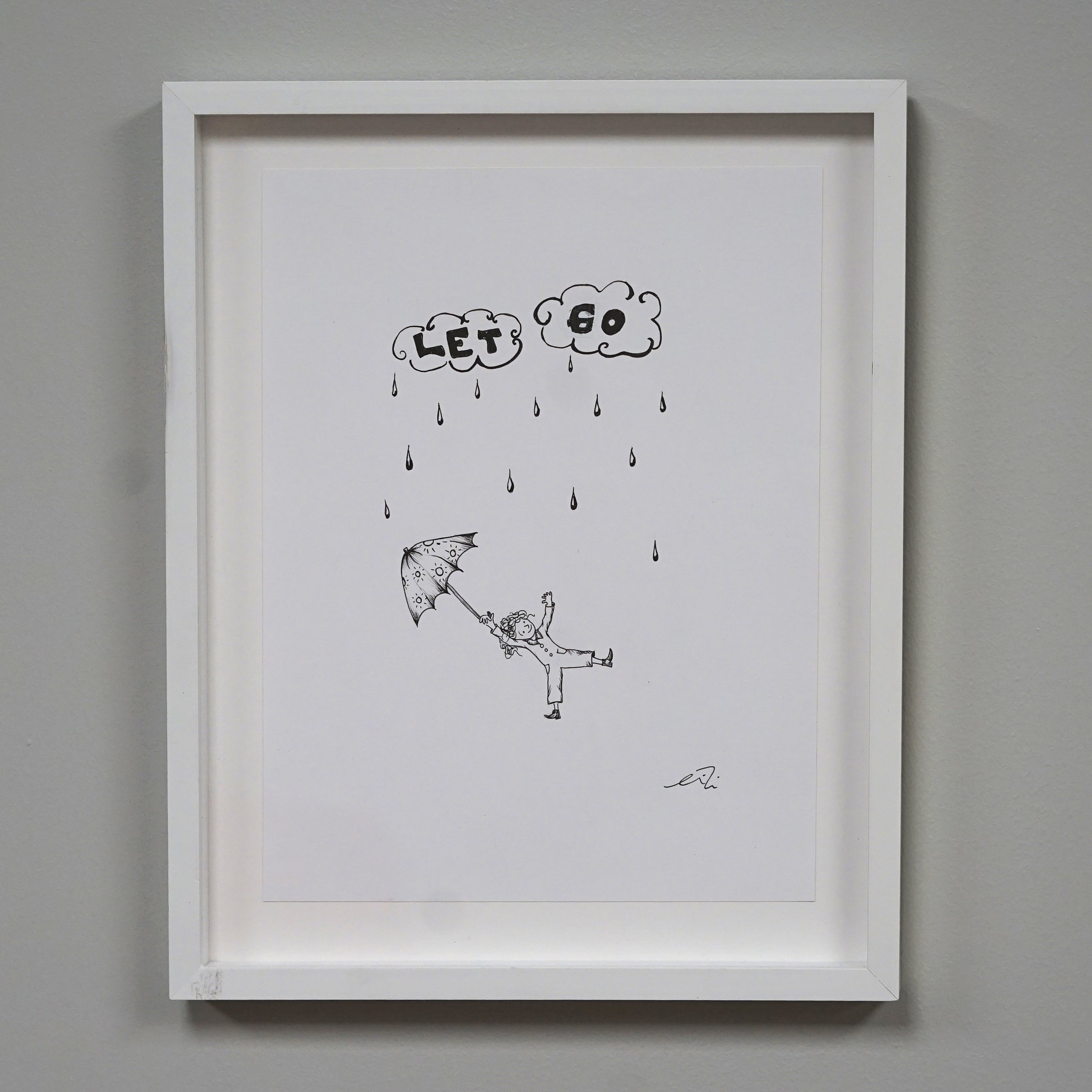 Let Go Original Art w/Gallery Frame