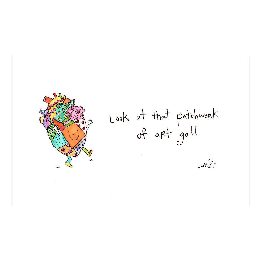Patchwork Heart Art Print