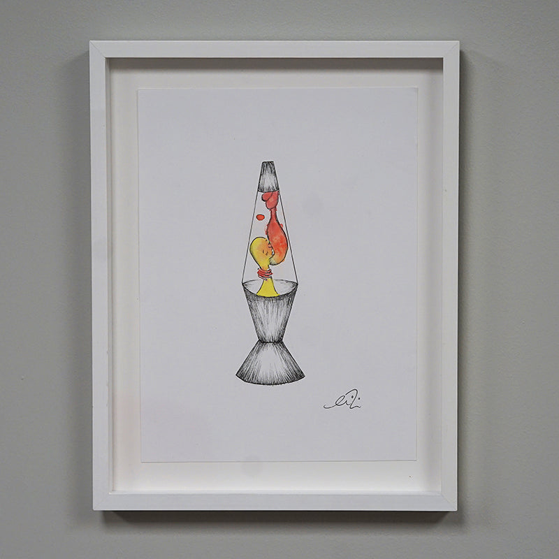 Lava Lamp Kiss Original Art w/Gallery Frame