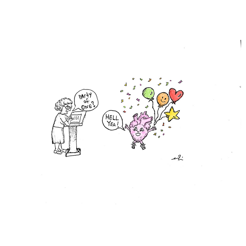 Party Of One Art Print