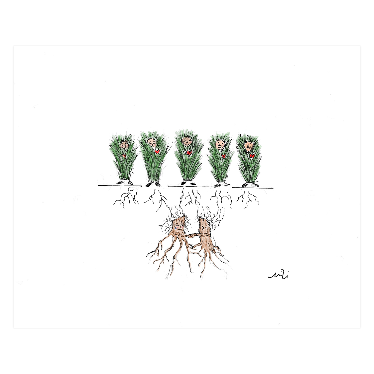 Happy Roots Art Print